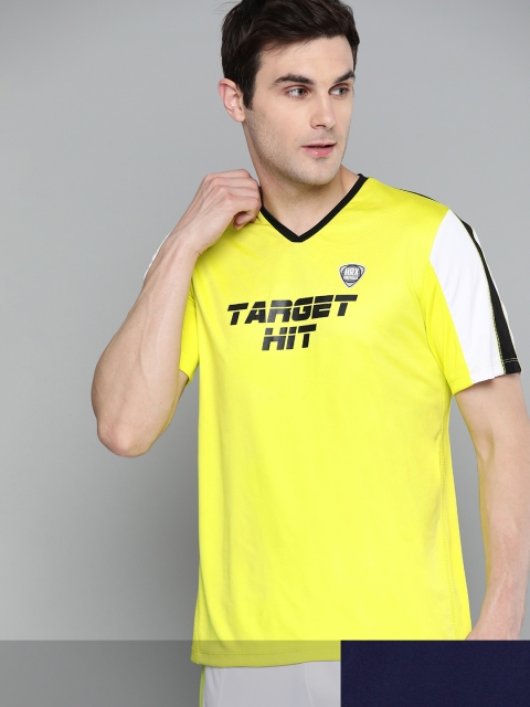 

HRX by Hrithik Roshan Men Pack Of 2 Football T-shirts, Lime green