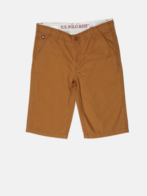 

U.S. Polo Assn. Kids Boys Brown Solid Shorts