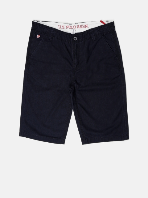 

U.S. Polo Assn. Kids Boys Navy Solid Shorts, Navy blue