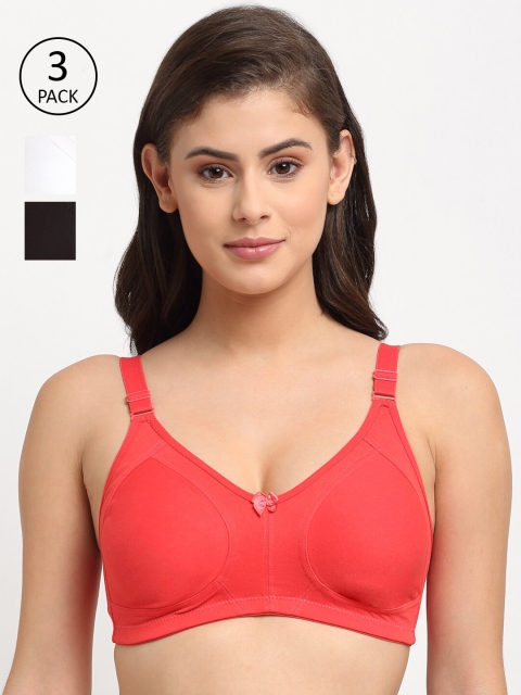 

Friskers Pack of 3 Bra Lightly Padded, Black