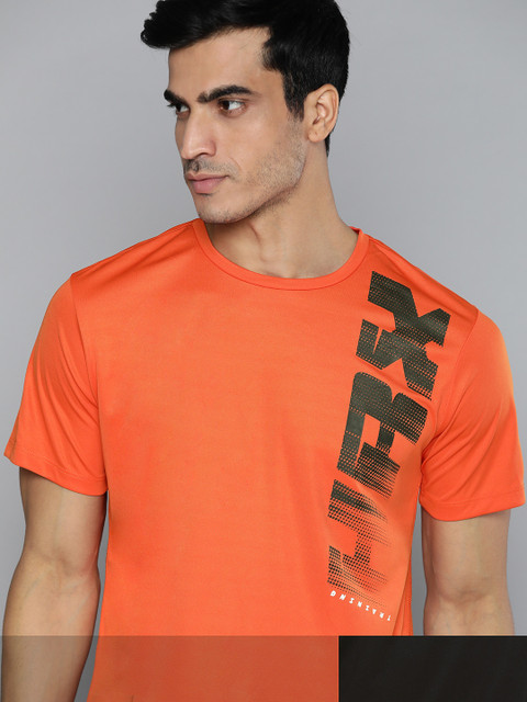 

HRX By Hrithik Roshan Men Pack of 2 Printed T-shirt, Black