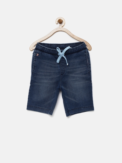 

U.S. Polo Assn. Kids Boys Blue Washed Regular Fit Denim Shorts