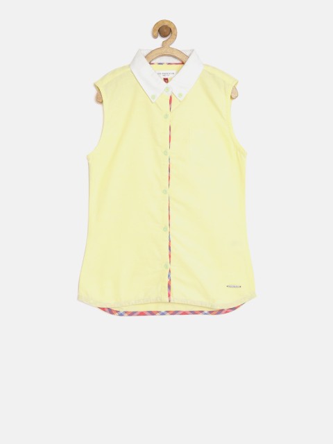 

U.S. Polo Assn. Kids Girls Yellow Solid Shirt