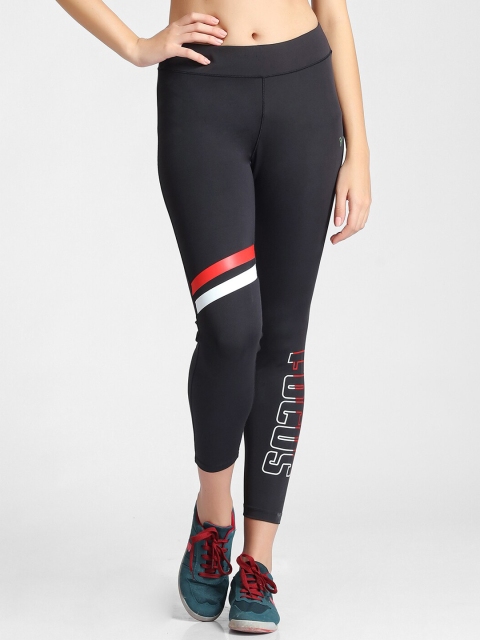 

POKER ACTIVE Women Black Printed Slim-Fit Tights