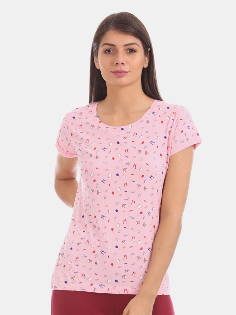 

Sugr Women Pink Printed T-shirt