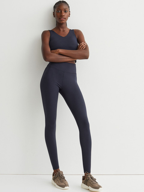 

H&M Women Blue Super Soft Sports Tights