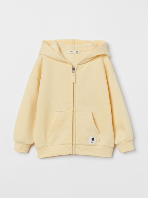 

H&M Girls Yellow Zip-through Hoodie