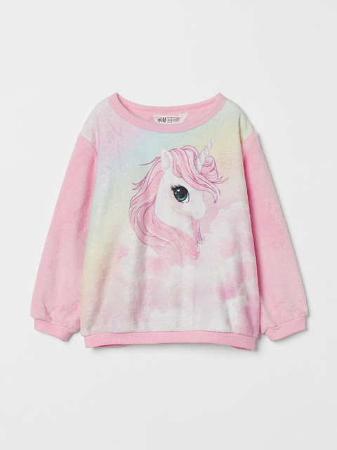 

H&M Girls Pink Fleece Sweatshirt
