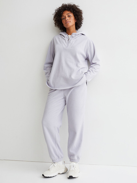 

H&M Women Purple Solid Fleece Hoodie