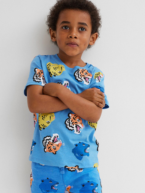 

H&M Boys Blue Printed T-shirt