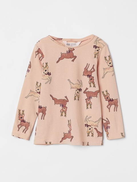 

H&M Girls Pink Printed Jersey Top