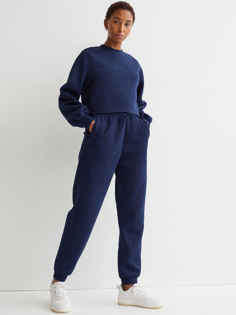 

H&M Women Blue High-Waisted Joggers