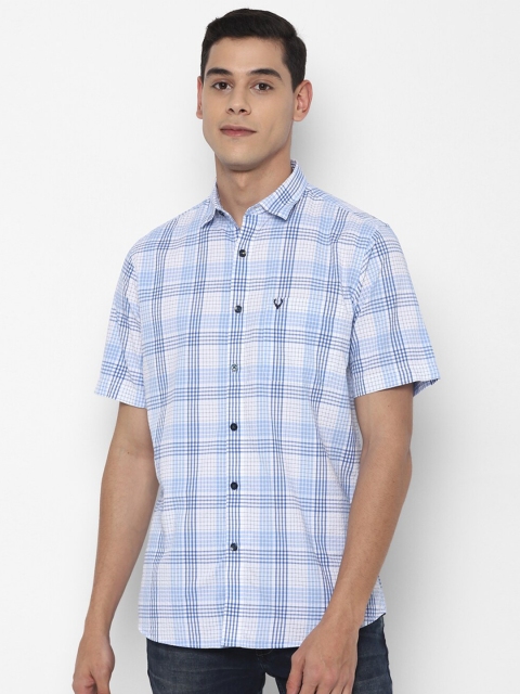 

Allen Solly Men Blue Slim Fit Tartan Checks Cotton Casual Shirt