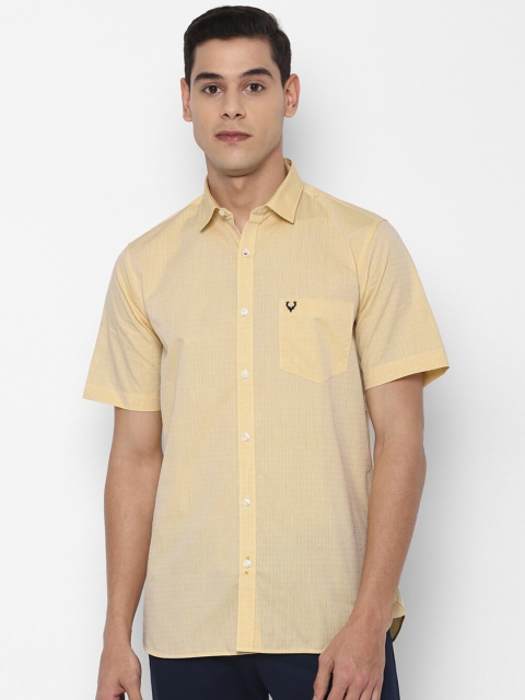 

Allen Solly Men Yellow Slim Fit Pure Cotton Casual Shirt