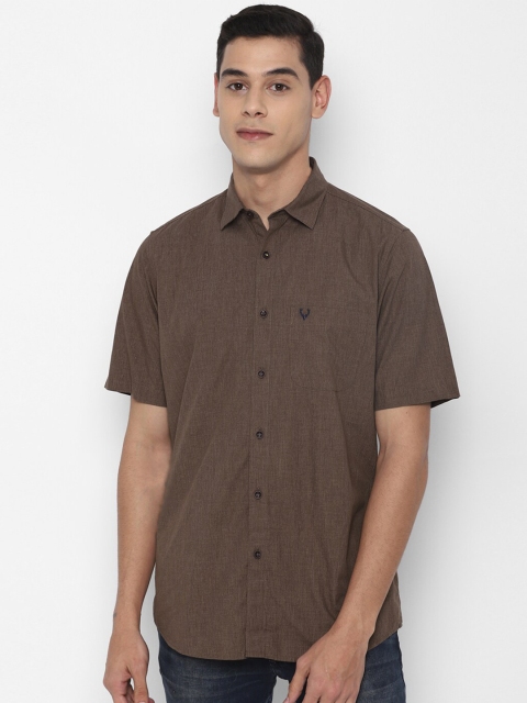 

Allen Solly Men Brown Slim Fit Pure Cotton Casual Shirt