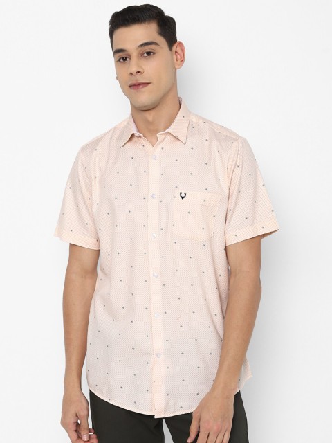 

Allen Solly Men Beige Slim Fit Printed Casual Shirt