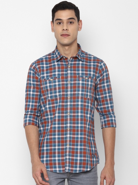 

Allen Solly Sport Men Blue Regular Fit Checked Casual Shirt