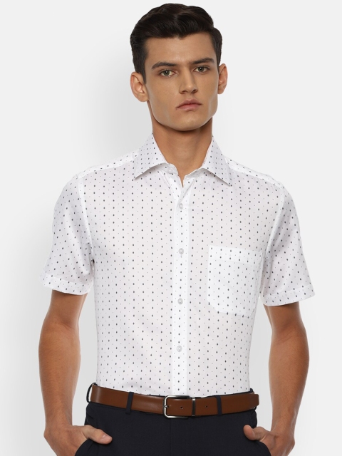 

Louis Philippe Men White Printed Formal Shirt