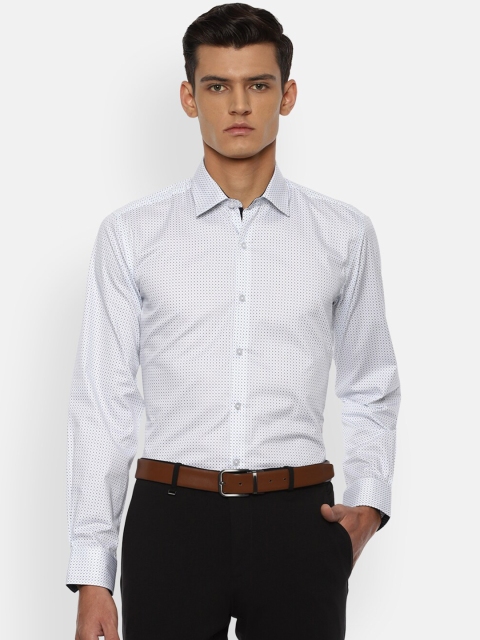 

Louis Philippe Men Blue Slim Fit Striped Formal Shirt