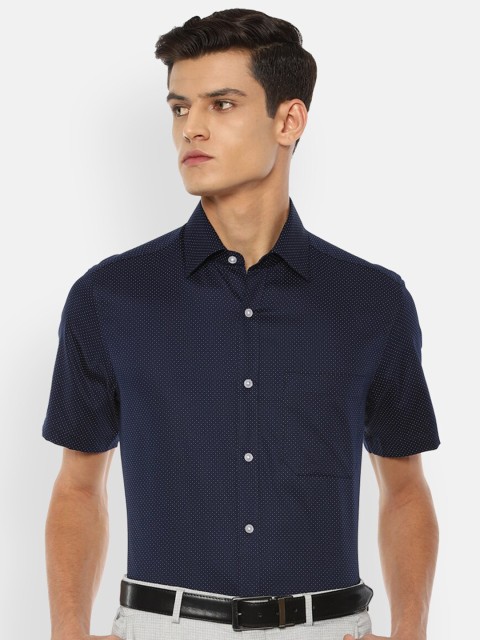 

Louis Philippe Men Navy Blue Printed Formal Shirt