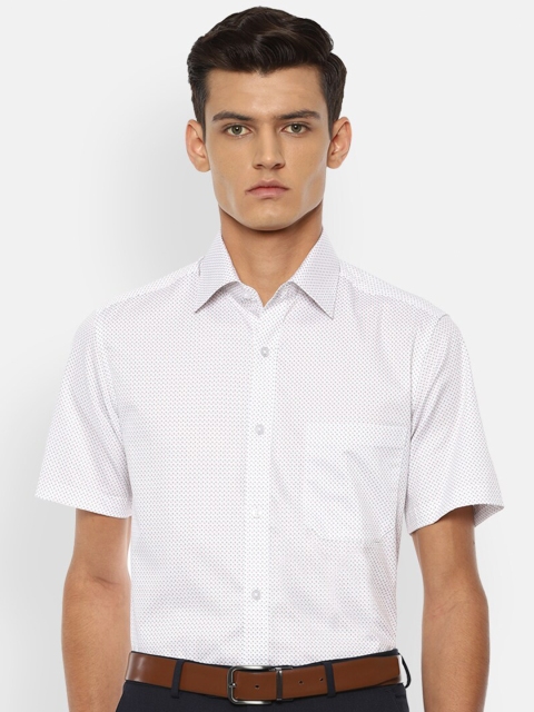

Louis Philippe Men White Printed Formal Shirt