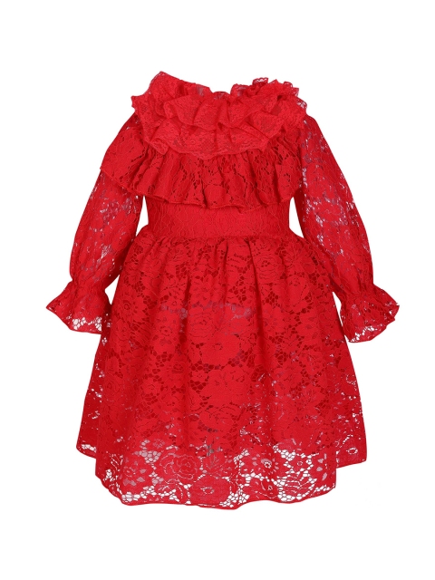 

Hopscotch Girls Red Lace Fit and Flare Dress