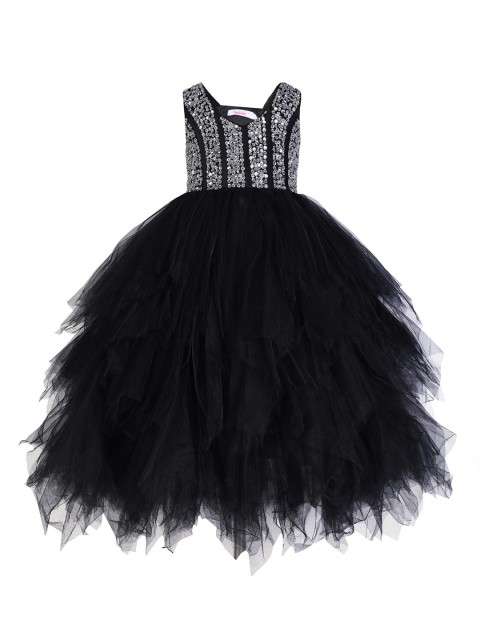 

Hopscotch Girls Black Embellished Maxi Dress