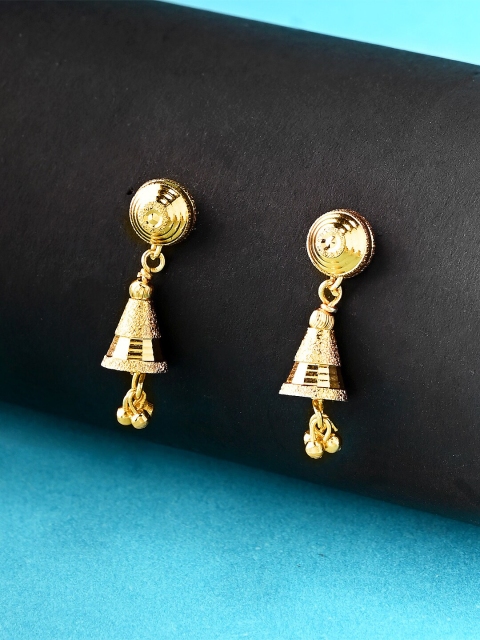 

Studio Voylla Gold-Toned Geometric Drop Earrings