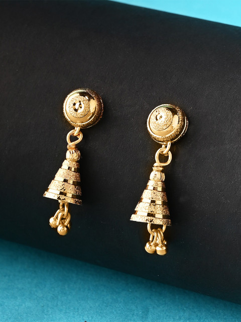 

Studio Voylla Gold-Toned & Plated Geometric Drop Earrings