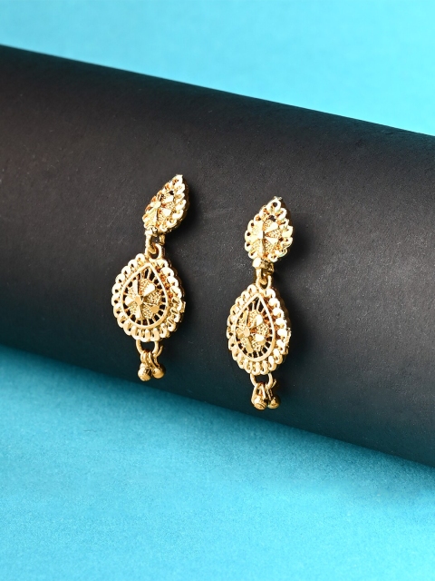 

Studio Voylla Gold-Toned Geometric Drop Earrings
