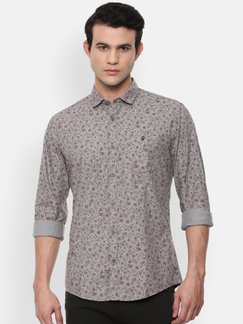 

Louis Philippe Jeans Men Grey Slim Fit Printed Casual Shirt