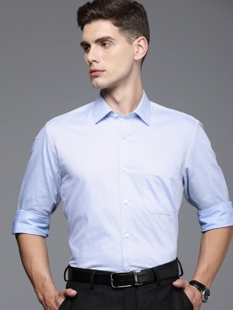 

Louis Philippe Men Blue Slim Fit Self-Design Formal Shirt