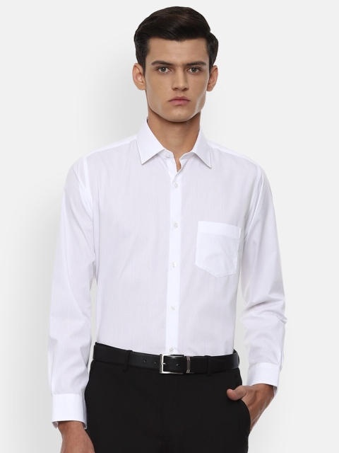 

Van Heusen Men White Solid Formal Shirt