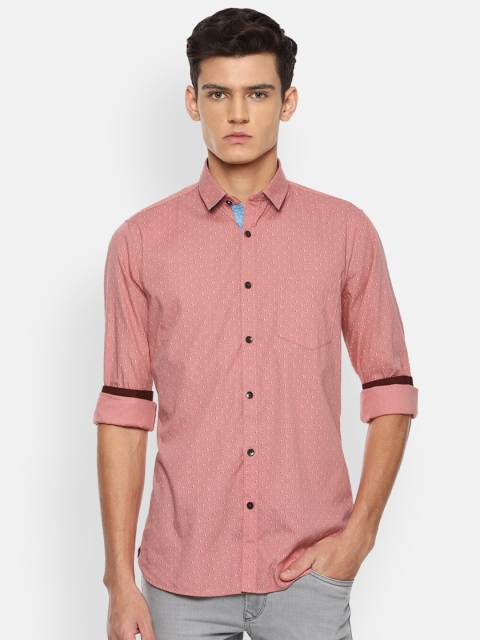 

Van Heusen Sport Men Pink Slim Fit Printed Cotton Casual Shirt