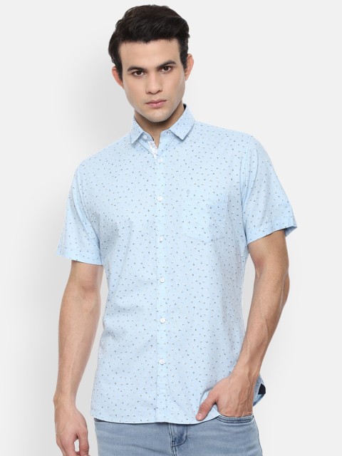 

Van Heusen Sport Men Blue Slim Fit Printed Casual Cotton Shirt