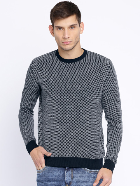 

Pepe Jeans Navy & White Patterned Sweater, Navy blue