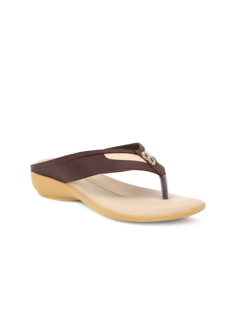 

FOOTSOUL Women Brown Open Toe Flats