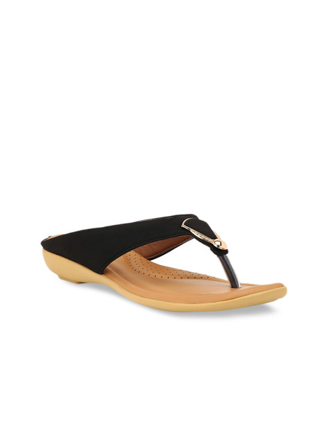 

FOOTSOUL Women Black Open Toe Flats