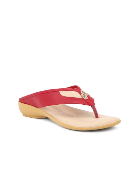 

FOOTSOUL Women Red Open Toe Flats