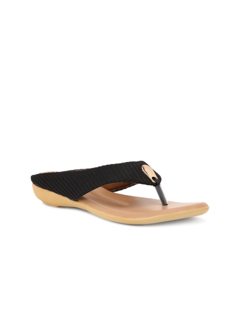 

FOOTSOUL Women Black Open Toe Flats