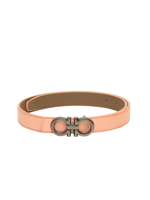 

Espana Women Peach-Coloured Textured Slim Belt