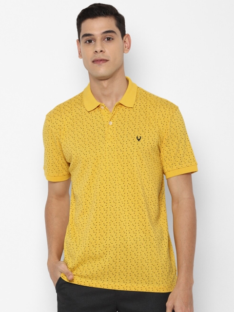 

Allen Solly Men Yellow Printed Polo Collar T-shirt