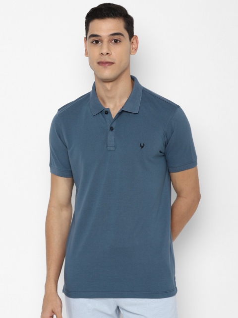 

Allen Solly Men Blue Polo Collar T-shirt