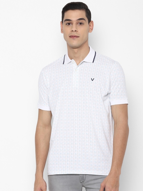 

Allen Solly Sport Men White Printed Polo Collar Applique T-shirt