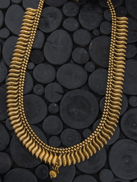 

Alankruthi Gold-Toned Brass Gold-Plated Temple Necklace