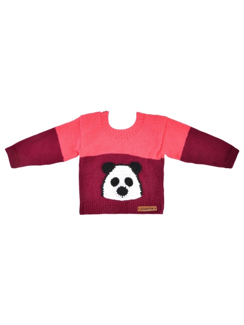 

The Original Knit Infant Girls Rose & White Acrylic Pullover