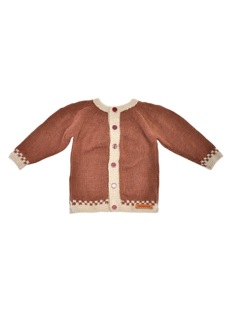 

The Original Knit Kids Brown & Beige Solid Acrylic Sweater