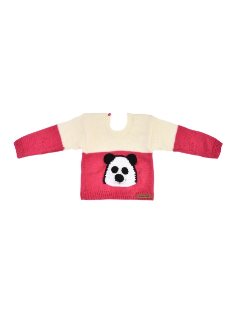 

The Original Knit Girls Pink & White Animal Pullover