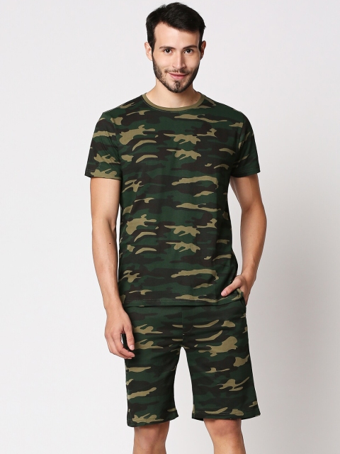 

Wear Your Opinion Men Green Camouflage Co-Ord Set