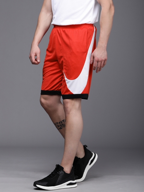 

Nike Men Red Colourblocked Sports Shorts